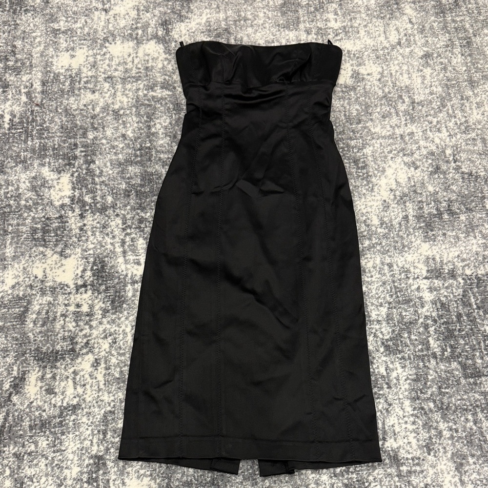 bebe Classic Black Strapless Dress